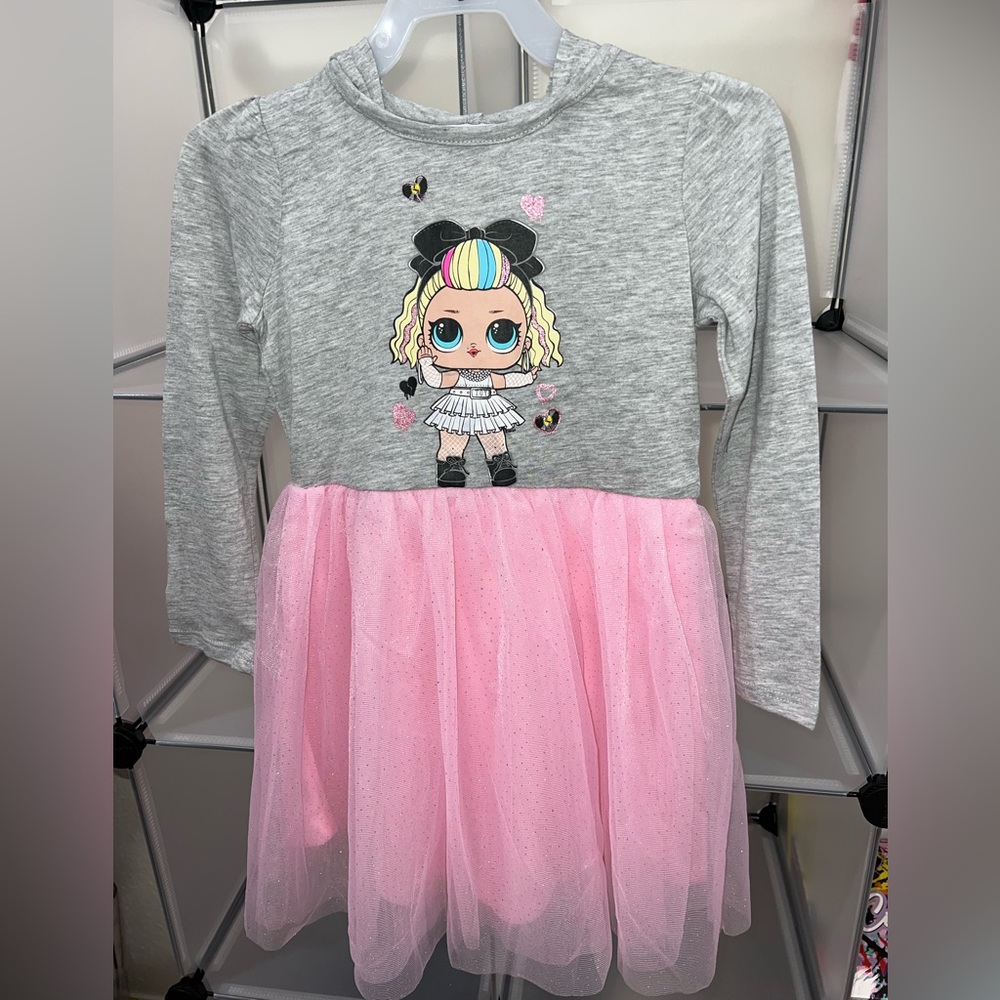 L.O.L. SURPRISE! Girls' Tutu Hooded Dress Size 5 New